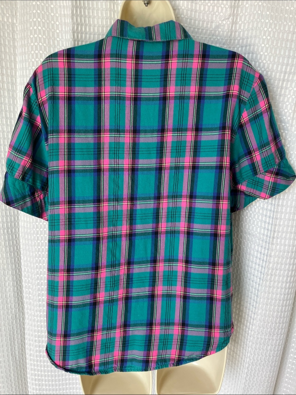 Victoria's Secret Pajama Sleep Shirt Bundle 2 Cotton Modal Plaid Women's Size M - Picture 4 of 15